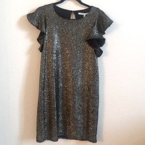 Metallic shift dress